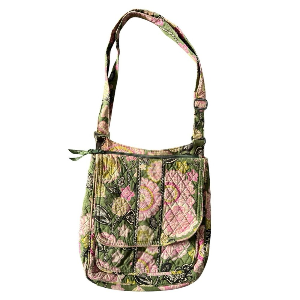 Vera Bradley Mailbag Crossbody in the retired "Olivia Pink" pattern